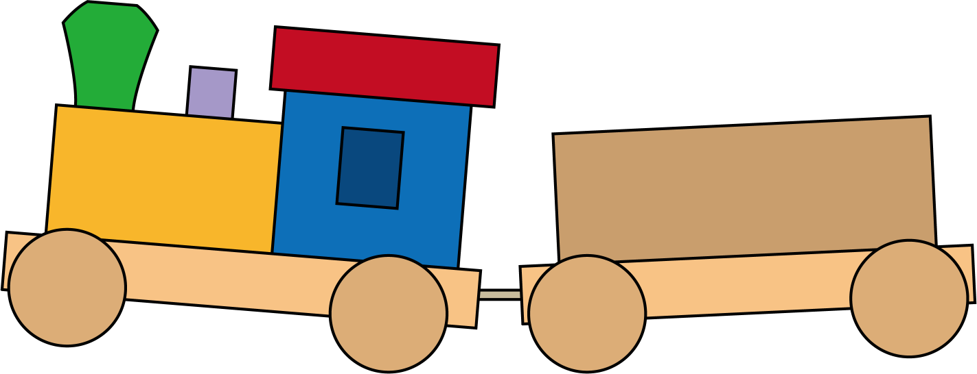 おもちゃNo10積み木の汽車イラスト