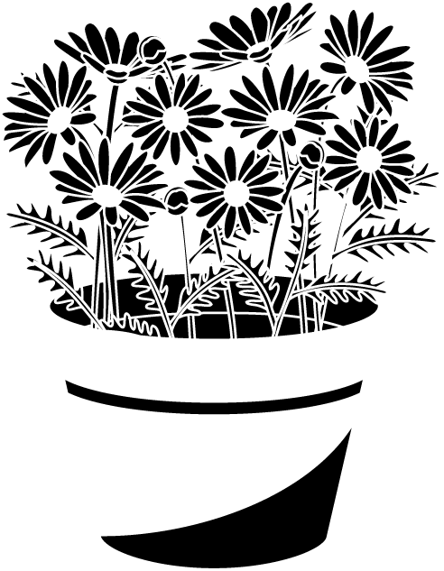 鉢植え16-花鉢イラスト