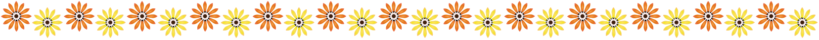 春の花の飾り罫02-ジャノメ菊イラスト