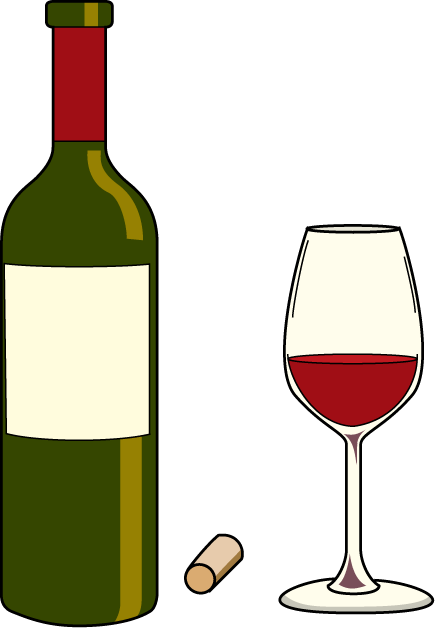 アルコール20-赤ワイン イラスト