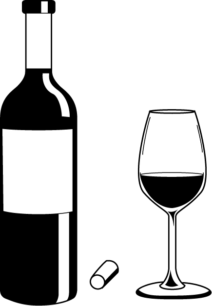 アルコール20-赤ワイン -食（料理・食材）の無料イラスト素材-イラストポップ