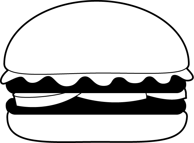 パン16-ハンバーガーイラスト