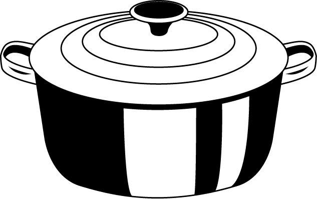 調理器具2-03-両手鍋 イラスト