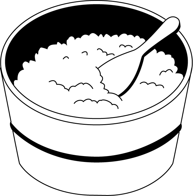 米30-おひつ -食（料理・食材）の無料イラスト素材-イラストポップ