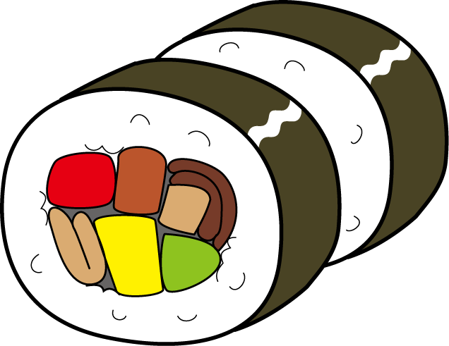 寿司24-巻き寿司 イラスト
