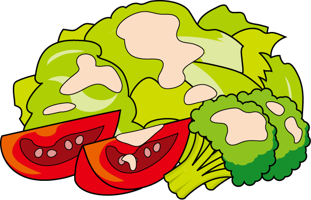 野菜料理27-野菜サラダ イラスト