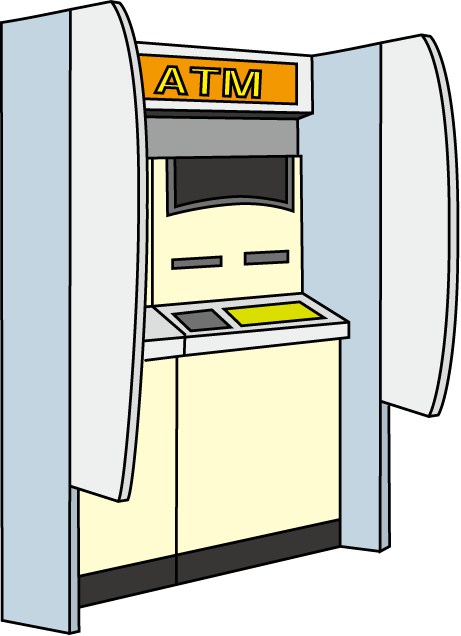 金融機関21-ATM イラスト