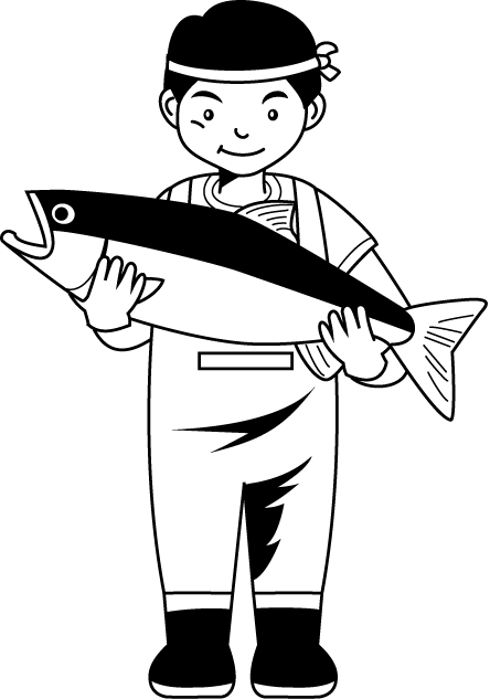 漁業22-鮭 イラスト