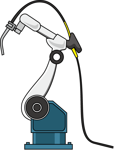 製造業10-溶接ロボット イラスト