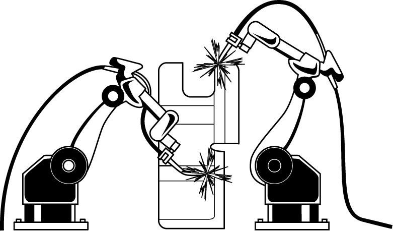 製造業12-溶接ロボット イラスト