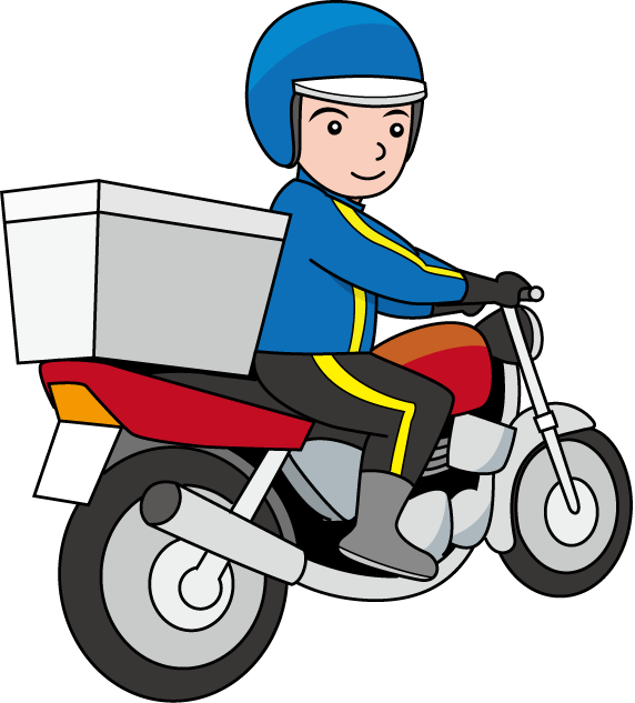 運送で働く人々 仕事の無料イラスト素材 イラストポップ 素材 バイクのイラスト アイコン クリップアート素材まとめ Naver まとめ