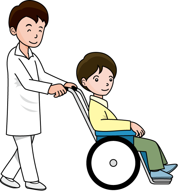 医療25-車椅子 イラスト
