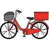 郵便自転車のイラスト