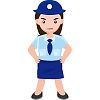 女性警官のイラスト
