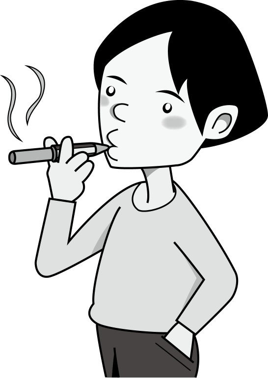 喫煙No01電子タバコを吸う男性イラスト