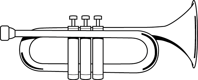 金管楽器No01トランペットイラスト