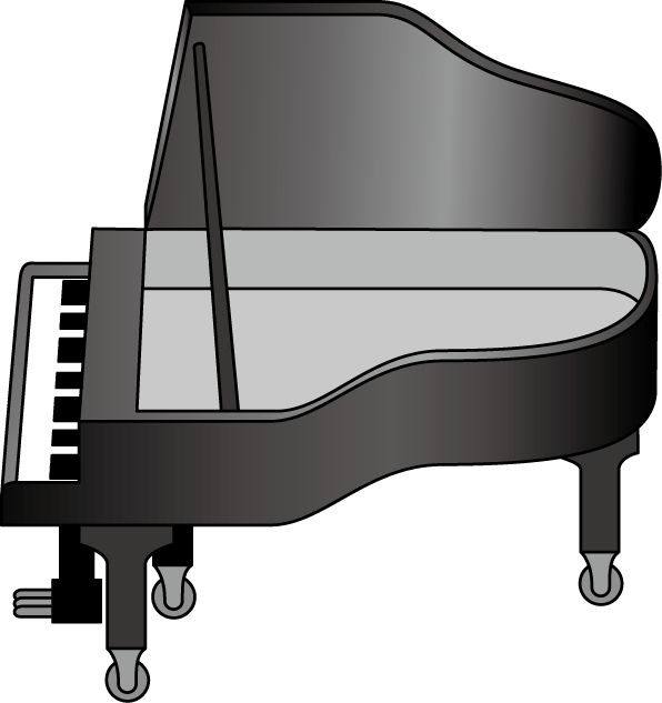 キーボードA No01グランドピアノイラスト