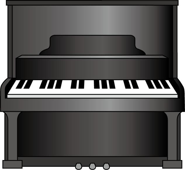 キーボードA No06アップライトピアノイラスト