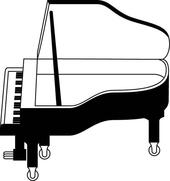 キーボードA No01グランドピアノイラスト