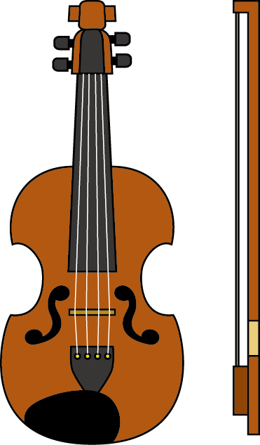 弦楽器A　No01バイオリンイラスト