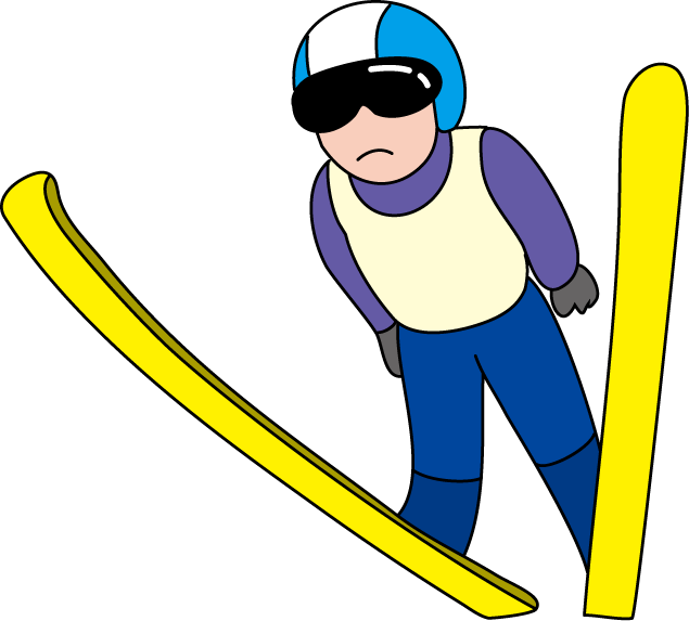 2月3-No03スキージャンプイラスト