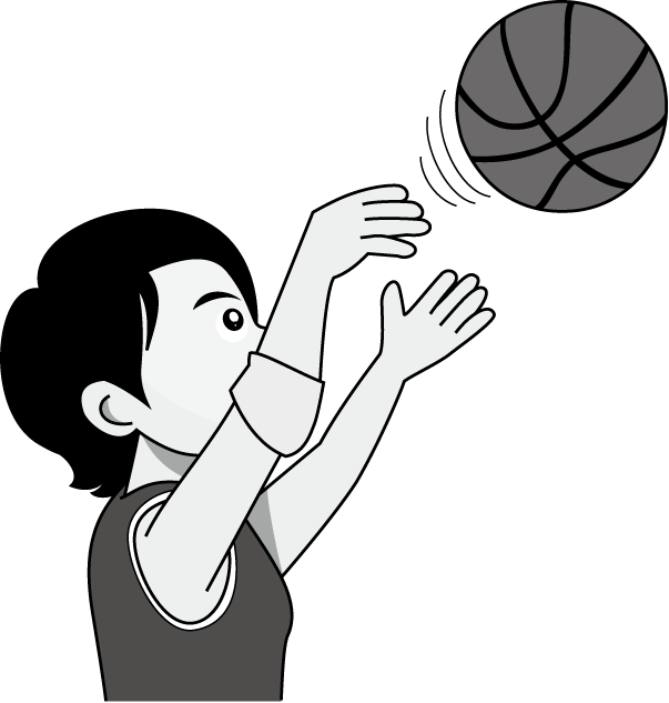 バスケットボール11-シュート イラスト