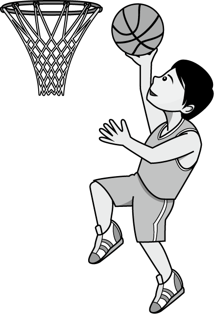 バスケットボール17-シュート イラスト