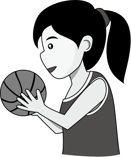 バスケットボール28-パス イラスト