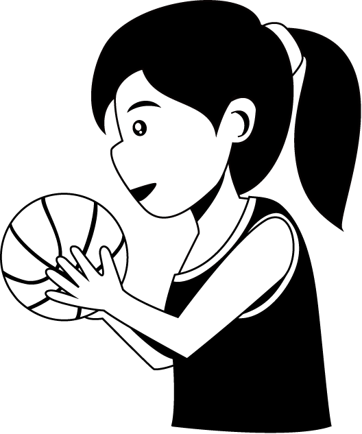 バスケットボール28-パス イラスト