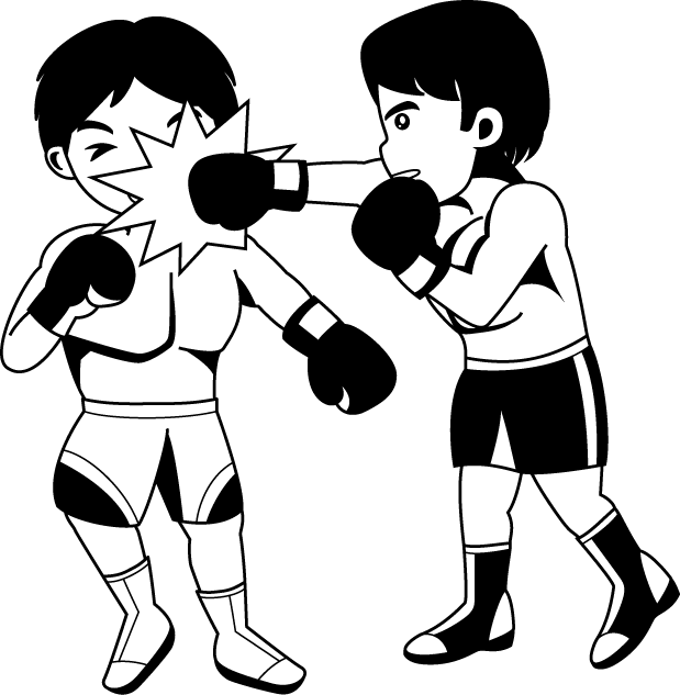 ボクシング26-ヒットイラスト