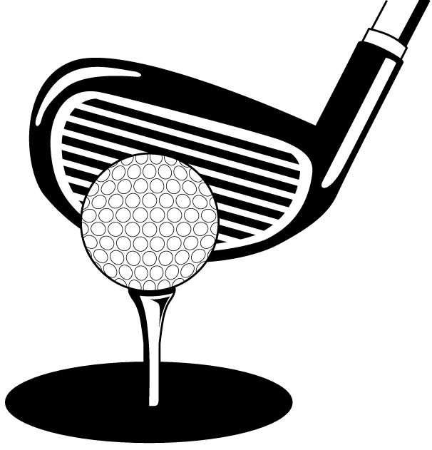 free golf clipart black and white - photo #31