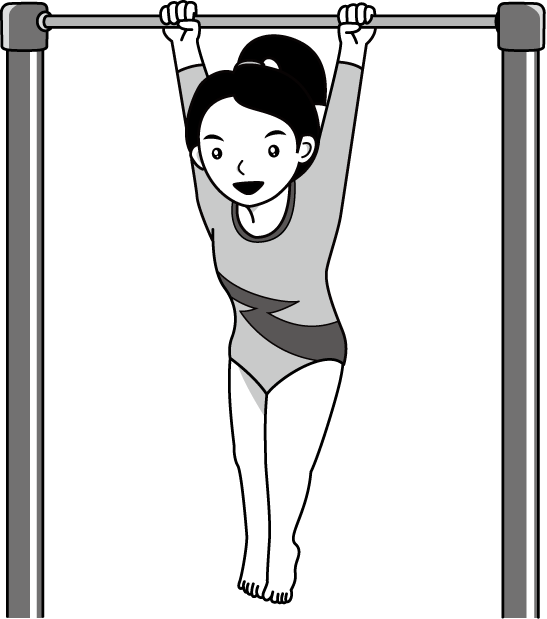 女子体操14-鉄棒 イラスト