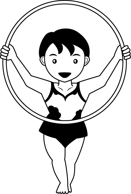 女子体操09-リング イラスト