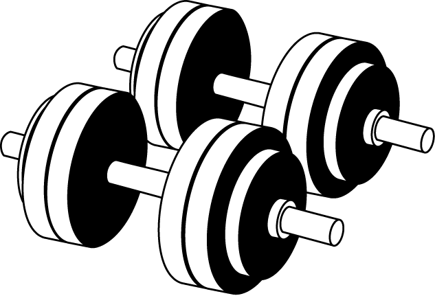 筋肉トレーニング12-ダンベル イラスト