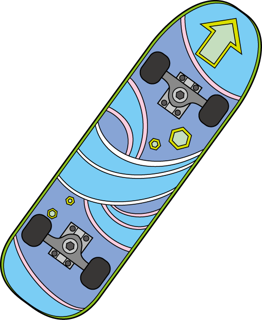 ローラースポーツ22-スケートボード イラスト
