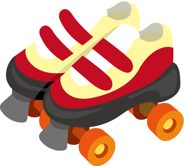 ローラースポーツ07-スケート靴 イラスト