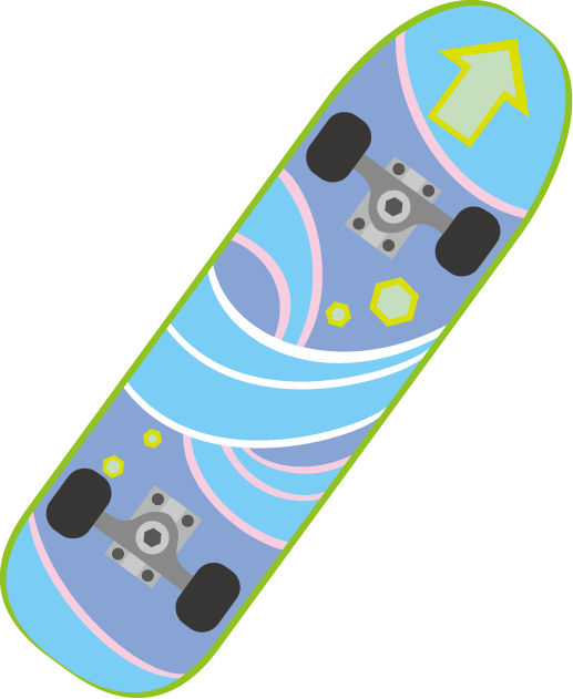 ローラースポーツ22-スケートボード イラスト