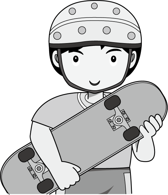 ローラースポーツ24-スケートボード イラスト