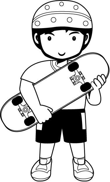 ローラースポーツ23-スケートボード イラスト