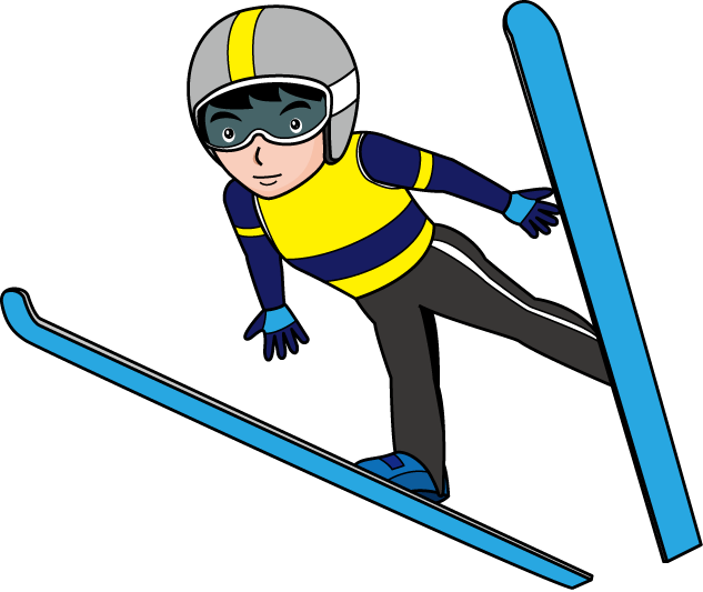 スキースノーボード11-ジャンプ イラスト