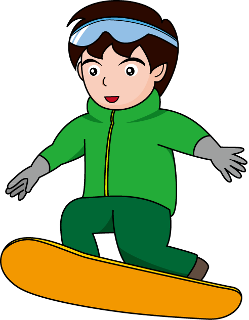 スキースノーボード17-スノーボード イラスト
