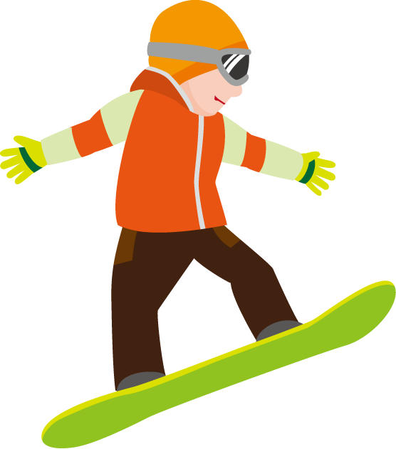 スキースノーボード16-スノーボード イラスト