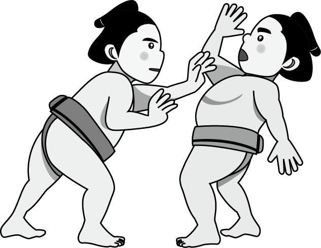 相撲19-張り手イラスト