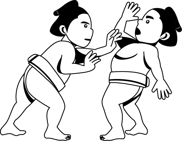 相撲19-張り手イラスト