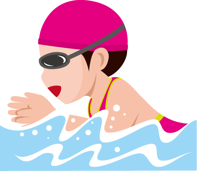 水泳14-平泳ぎ イラスト