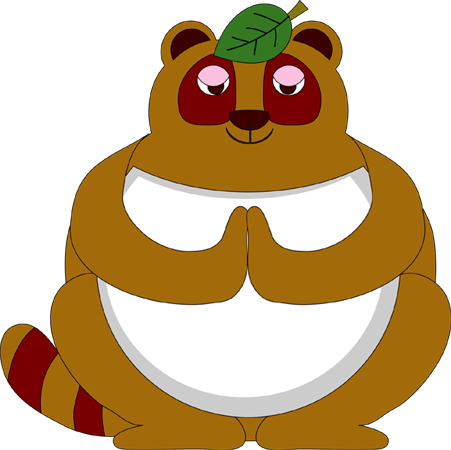 イラストポップ 旧 動物イラスト タヌキのフリー素材