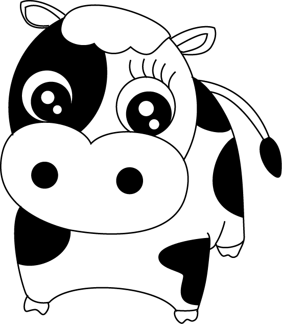 かわいい 牛 イラスト モノクロ シモネタ