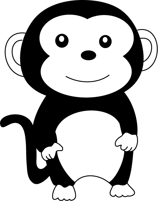 最高猿 イラスト 白黒