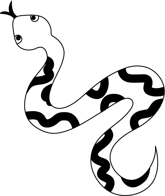Japan Image 蛇 イラスト 白黒