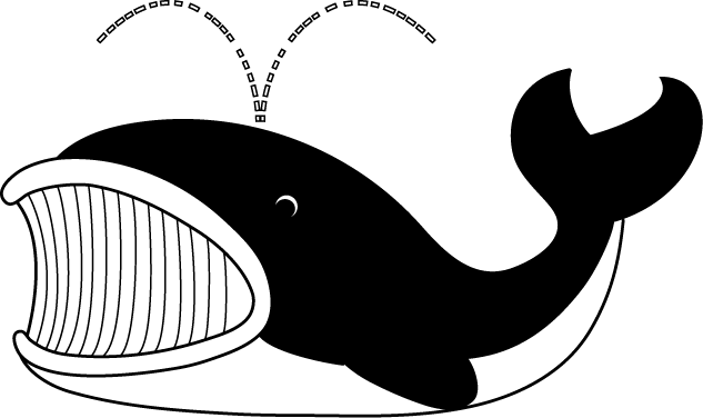 クジラ イラスト 白黒